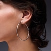 Thumbnail Image 2 of 61.0mm Tube Hoop Earrings in Sterling Silver
