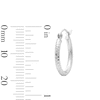 Thumbnail Image 3 of 18.0mm Diamond-Cut Hoop Earrings in Sterling Silver