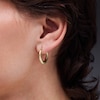Thumbnail Image 2 of Diamond-Cut Tapered Hoop Earrings in 10K Gold