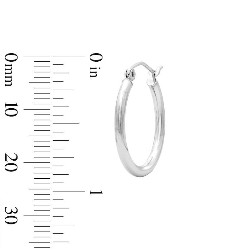 Main Image 3 of 21.0mm Hoop Earrings in Sterling Silver