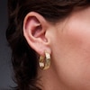 Thumbnail Image 2 of 25.0mm Diamond-Cut Hoop Earrings in 10K Gold