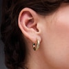 Thumbnail Image 2 of 20.0mm Diamond-Cut Square Tube Hoop Earrings in 10K Gold