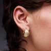 Thumbnail Image 2 of Diamond-Cut Tapered Dome Hoop Earrings in 10K Gold
