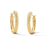 Thumbnail Image 1 of 21.0mm Diamond-Cut Hoop Earrings in 10K Gold