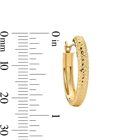 21.0mm Diamond-Cut Hoop Earrings in 10K Gold