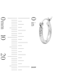 Thumbnail Image 3 of 14.0mm Diamond-Cut Hoop Earrings in Sterling Silver