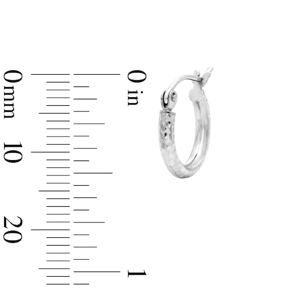 14.0mm Diamond-Cut Hoop Earrings in Sterling Silver