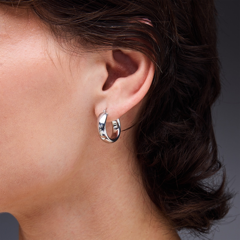 Main Image 2 of 20.0mm Hoop Earrings in Sterling Silver
