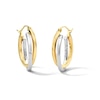 Thumbnail Image 1 of Criss-Cross Hoop Earrings in 10K Gold