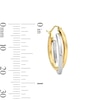 Thumbnail Image 3 of Criss-Cross Hoop Earrings in 10K Gold