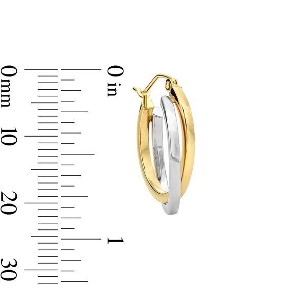Criss-Cross Hoop Earrings in 10K Gold