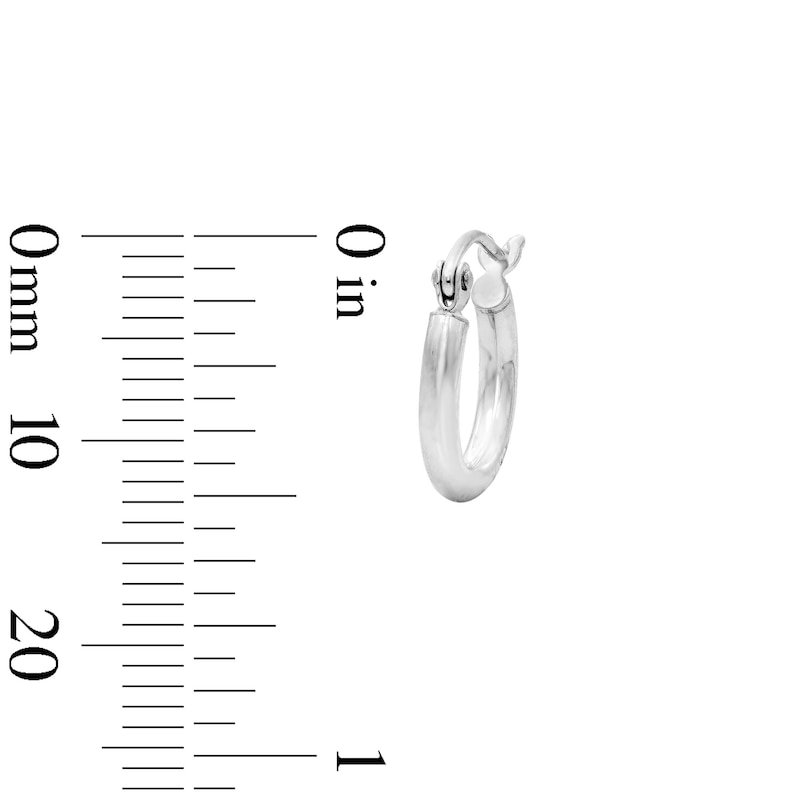 Main Image 3 of 14.0mm Hoop Earrings in Sterling Silver