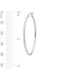 Thumbnail Image 3 of 41.0mm Tube Hoop Earrings in Sterling Silver