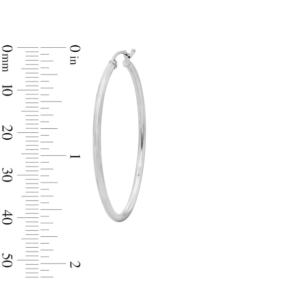 41.0mm Tube Hoop Earrings in Sterling Silver