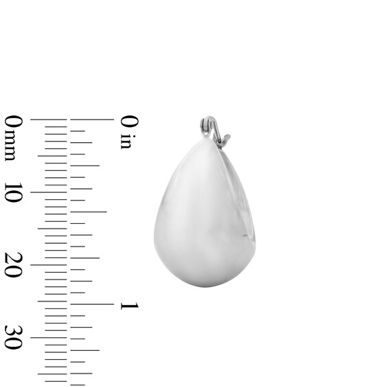 Tapered Dome Hoop Earrings in Sterling Silver