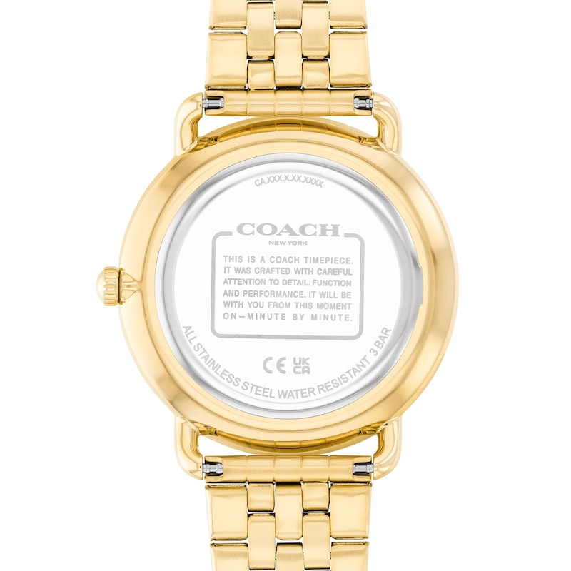 Main Image 3 of Men's Coach Elliott Gold-Tone IP Analog Watch with Silver-Tone Dial (Model: 14602747)