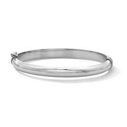 Polished Bangle Bracelet in Hollow Sterling Silver