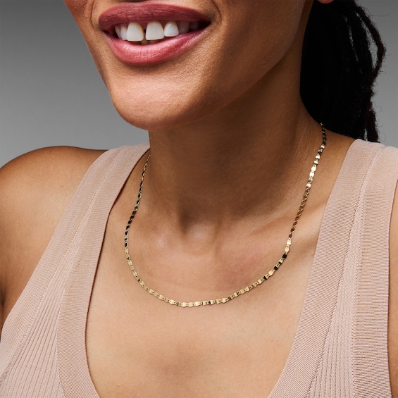 2.7mm Diamond-Cut Valentino Chain Necklace in Solid 10K Gold