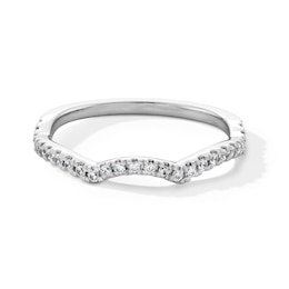 1/5 CT. T.W. Lab-Grown Diamond Scalloped Contour Band in 14K White Gold (F/VS2)