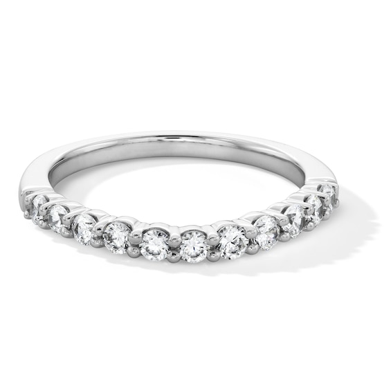 1/2 CT. T.w. Lab-Grown Diamond Gentle Contour Band in 14K White Gold (F/Vs2)