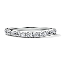 1/3 CT. T.W. Pavé-Set Lab-Grown Diamond Contour Anniversary Band in 14K White Gold (F/VS2)
