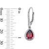 Thumbnail Image 5 of Pear-Shaped Garnet and White Lab-Created Sapphire Pendant, Bracelet, Ring and Earrings Set in Sterling Silver