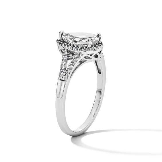 Pear-Shaped White Lab-Created Sapphire Pendant, Bracelet, Ring and Earrings Set in Sterling Silver