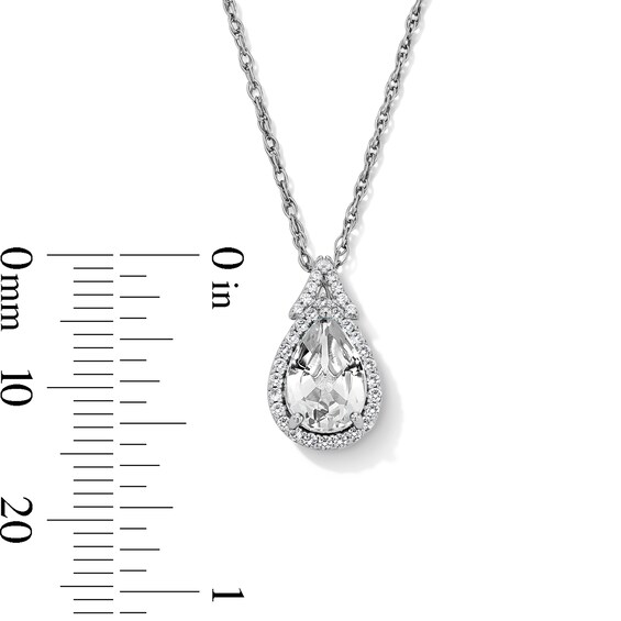 Pear-Shaped White Lab-Created Sapphire Pendant, Bracelet, Ring and Earrings Set in Sterling Silver