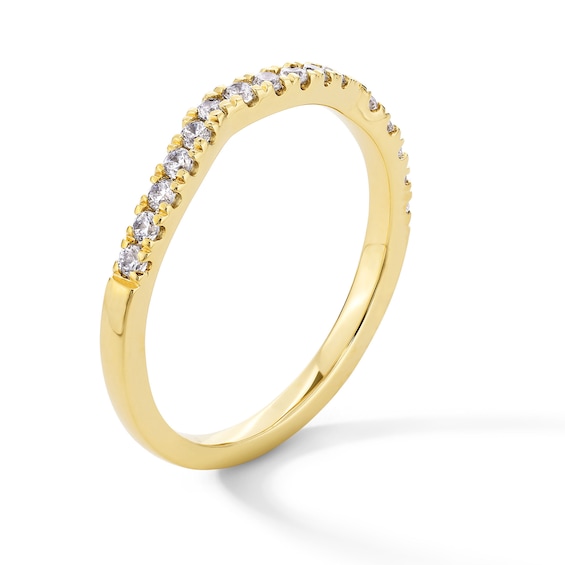 1/4 CT. T.w. Lab-Grown Diamond Gentle Wave Contour Band in 14K Gold (F/Vs2)