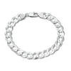 Thumbnail Image 1 of 9.6mm Diamond-Cut Concave Curb Chain Bracelet - 8.5”