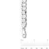 Thumbnail Image 2 of 9.6mm Diamond-Cut Concave Curb Chain Bracelet - 8.5”