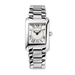 Ladies' Frederique Constant Classics Carrée Watch with White Dial and Stainless Steel Bracelet (Model: FC-200MC26B)