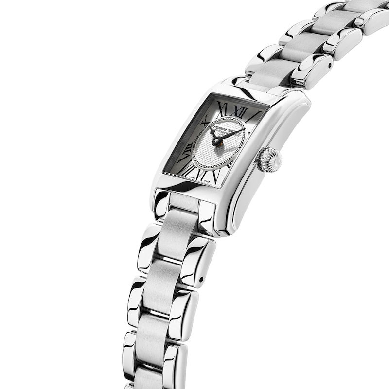 Main Image 2 of Ladies' Frederique Constant Classics Carrée Watch with White Dial and Stainless Steel Bracelet (Model: FC-200MC26B)