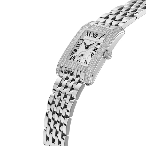 Ladies' Frederique Constant Classics Carrée 1.185 CT. T.w. Diamond Analog Watch with White Dial (Model: Fc-235S2Cd6B)