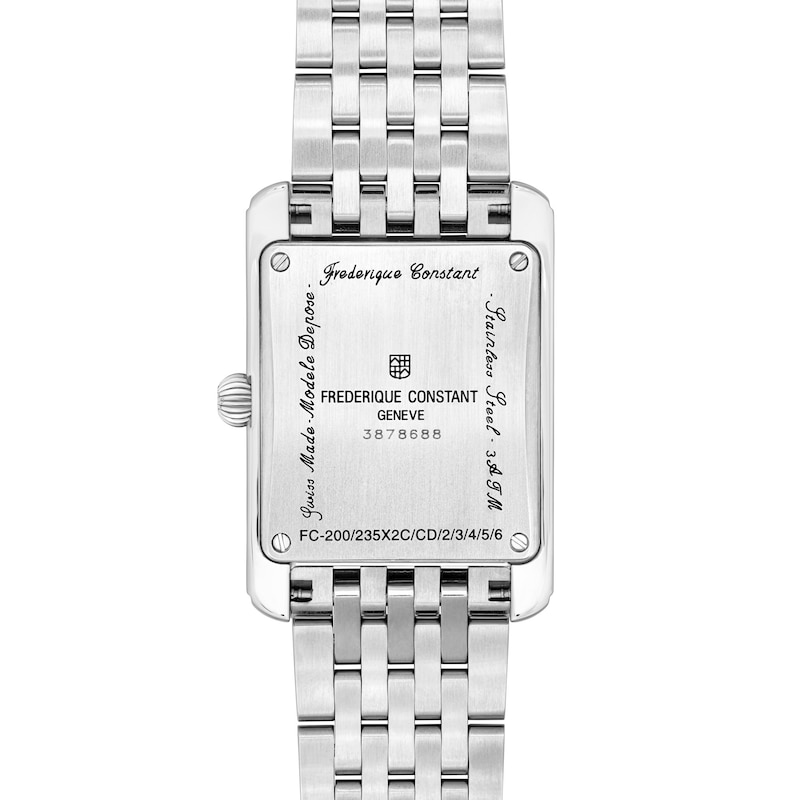 Main Image 3 of Ladies' Frederique Constant Classics Carrée 1.185 CT. T.W. Diamond Analog Watch with White Dial (Model: FC-235S2CD6B)
