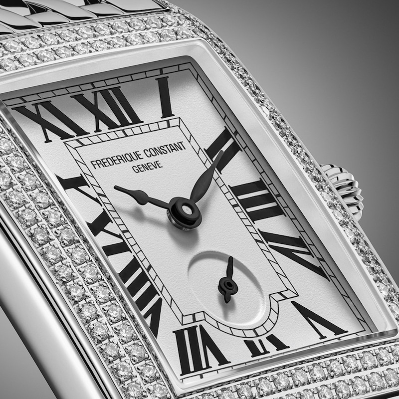 Main Image 5 of Ladies' Frederique Constant Classics Carrée 1.185 CT. T.W. Diamond Analog Watch with White Dial (Model: FC-235S2CD6B)