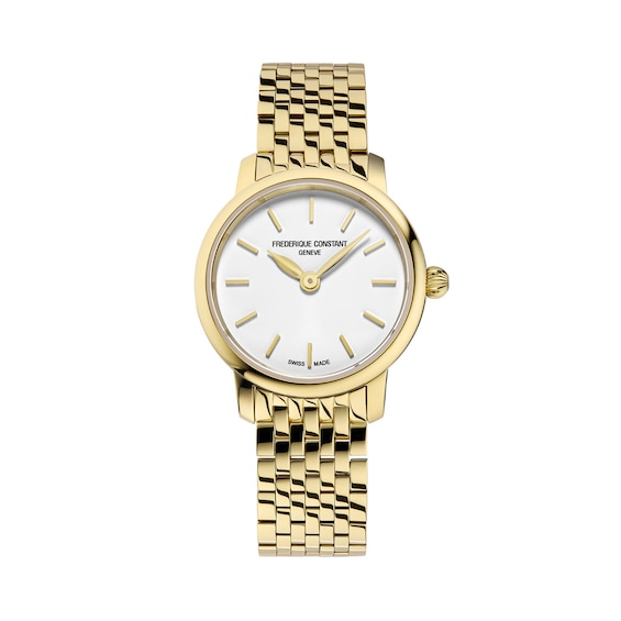 Ladies' Frederique Constant Classics Carrée Analog Watch with White Dial (Model: Fc-235S2C6B)