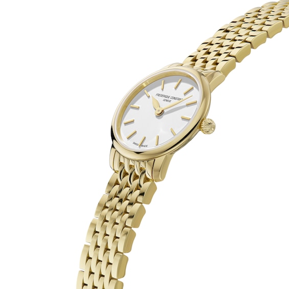 Ladies' Frederique Constant Classics Carrée Analog Watch with White Dial (Model: Fc-235S2C6B)