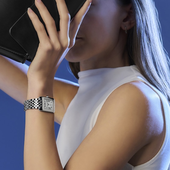 Ladies' Frederique Constant Classics Carrée Analog Watch with White Dial (Model: Fc-235S2C6B)