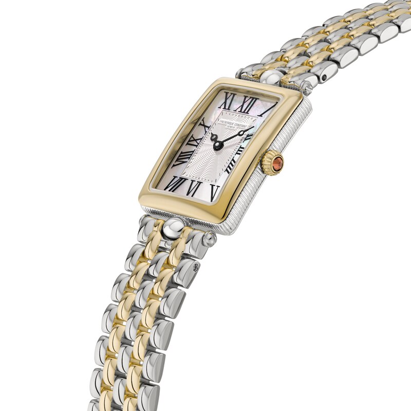 Main Image 2 of Ladies' Frederique Constant Classics Carrée Two-Tone Analog Watch with Mother-of-Pearl Dial (Model: FC-200MPW2AC3B)
