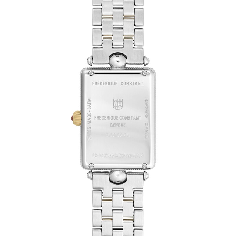 Main Image 3 of Ladies' Frederique Constant Classics Carrée Two-Tone Analog Watch with Mother-of-Pearl Dial (Model: FC-200MPW2AC3B)