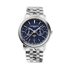 Thumbnail Image 1 of Men's Frederique Constant Classics Index Watch with Navy Blue Dial and Stainless Steel Bracelet (Model: FC-270N4P6B)