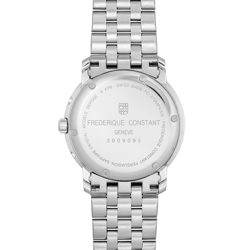 Main Image 3 of Men's Frederique Constant Classics Index Watch with Navy Blue Dial and Stainless Steel Bracelet (Model: FC-270N4P6B)