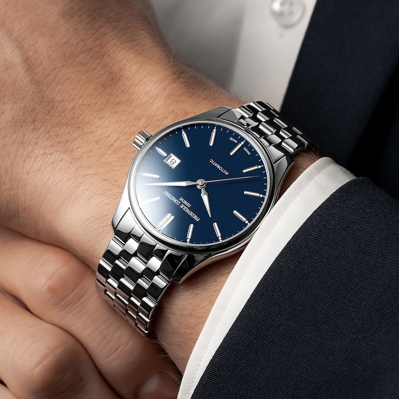 Main Image 4 of Men's Frederique Constant Classics Index Automatic Watch with Navy Blue Dial (Model: FC-303NN5B6B)