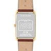 Thumbnail Image 3 of Unisex Coach Analog Watch with Silver-Tone Rectangle Dial and Brown Leather Strap (Model: 14400044)
