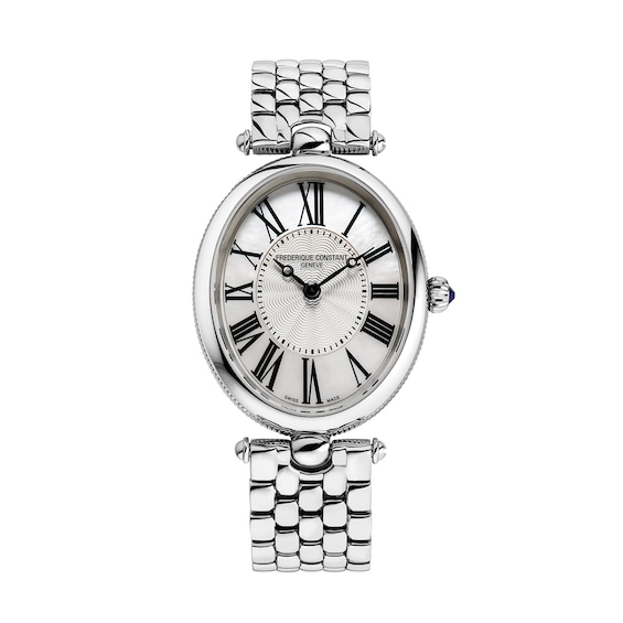 Ladies' Frederique Constant Classics Oval Watch with Mother-of-Pearl Dial (Model: Fc-200Mpw2V6B)