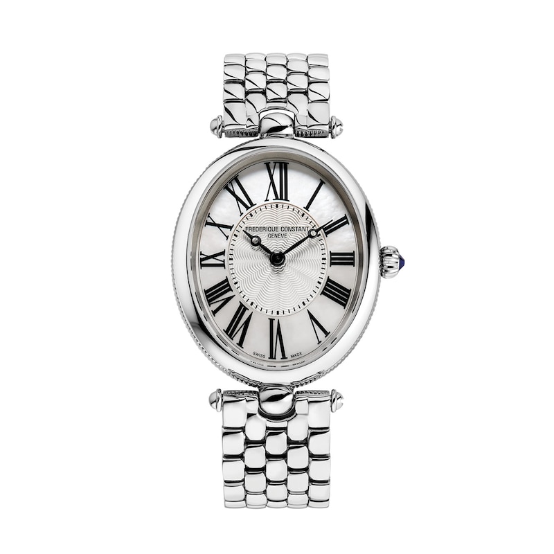 Main Image 1 of Ladies' Frederique Constant Classics Oval Watch with Mother-of-Pearl Dial (Model: FC-200MPW2V6B)