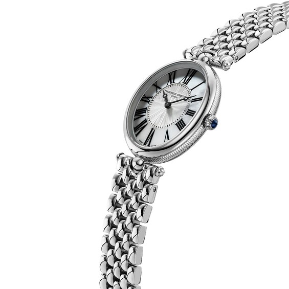 Ladies' Frederique Constant Classics Oval Watch with Mother-of-Pearl Dial (Model: Fc-200Mpw2V6B)