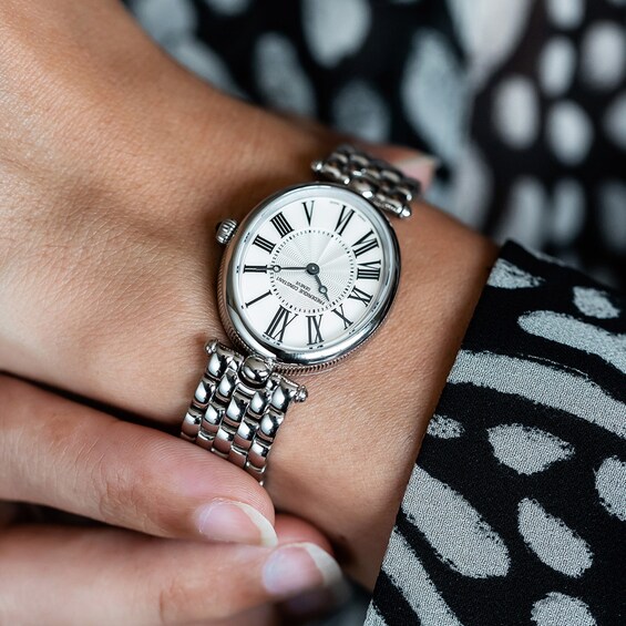 Ladies' Frederique Constant Classics Oval Watch with Mother-of-Pearl Dial (Model: Fc-200Mpw2V6B)