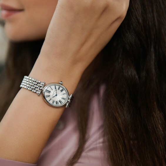 Ladies' Frederique Constant Classics Oval Watch with Mother-of-Pearl Dial (Model: Fc-200Mpw2V6B)
